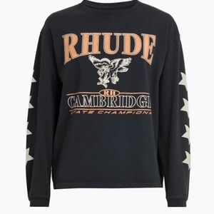 Rhude Cambridge State Champs Long-Sleeve T-Shirt Black Men’s Medium